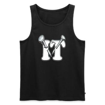 Überflieger - im wahrsten Sinne des Wortes auf den Punkt gebracht - Männer Premium Bio Tank Top - Schwarz - Vorne - AI Model Male 178 light (178cm)