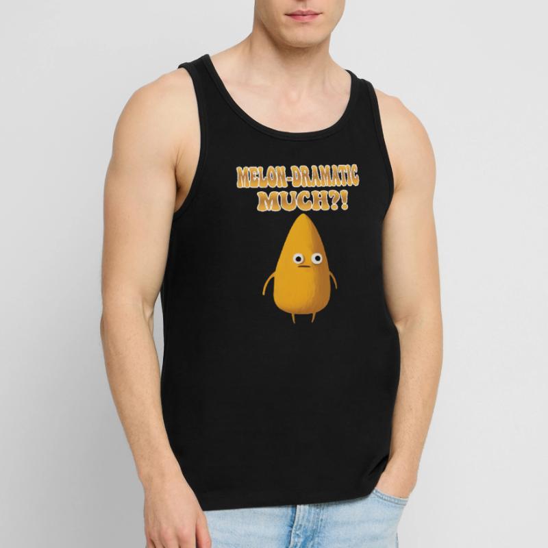 Melon-Dramatic Much - Melodramatic Honeydew Melon Men's Premium Organic Tank Top