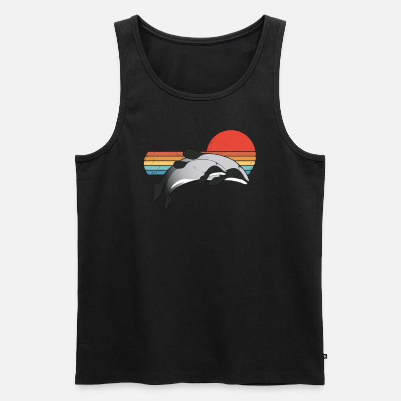 Neuseeland Maui Delfin - Männer Premium Bio Tank Top - Schwarz