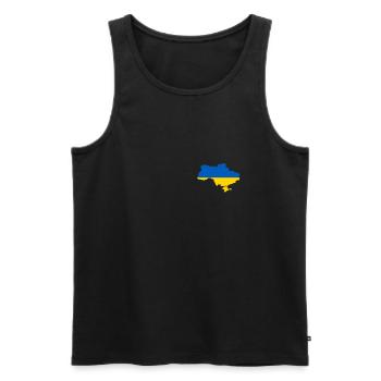 Ukraine Map Ukrajina Ukrainian Ukrainian Fun - Men's Premium Organic Tank Top - black - Front - AI Model Male 178 light (178cm)