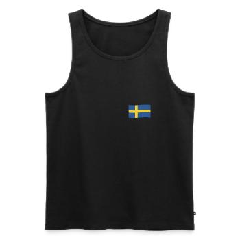 Sweden Flagge Königreich Schweden Fahne Sverige - Männer Premium Bio Tank Top - Schwarz - Vorne - Michal (187cm)