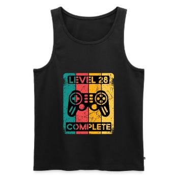 28. Geburtstag Shirt Gamer Zocker Männer Geschenk - Männer Premium Bio Tank Top - Schwarz - Vorne - Michal (187cm)