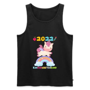 Kindergarten 2022 Ich Komme Einhorn Kita Geschenk - Männer Premium Bio Tank Top - Schwarz - Vorne - Michal (187cm)