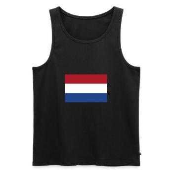 Niederlande Flagge Nederland Holland Niederländer - Männer Premium Bio Tank Top - Schwarz - Vorne - AI Model Male 178 light (178cm)
