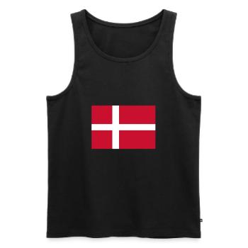 Dänemark Fahne Dänische Flagge Danmark Denmark - Männer Premium Bio Tank Top - Schwarz - Vorne - AI Model Male 178 light (178cm)