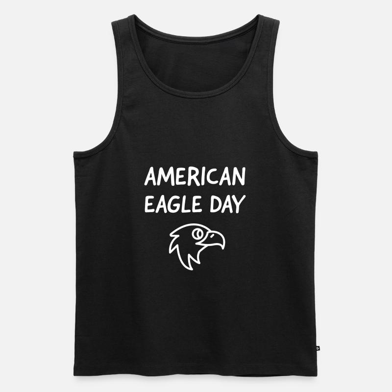 American Eagle Day - Männer Premium Bio Tank Top - Schwarz