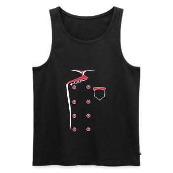 Chef Chef Chef Uniform Kitchen Gift - Men's Premium Organic Tank Top - black - Front - Michal (187cm)