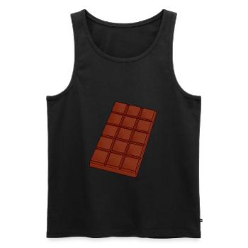 Bar of chocolate milk lovers sugar gift - Men's Premium Organic Tank Top - black - Front - AI Model Male 178 light (178cm)