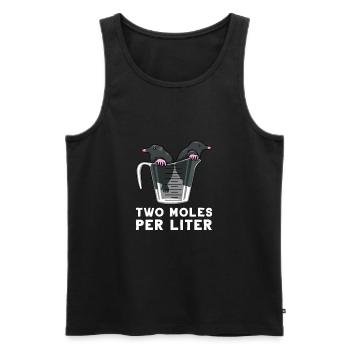 Mole Mole per Liter Chemistry Physics Gift - Men's Premium Organic Tank Top - black - Front - AI Model Male 178 light (178cm)
