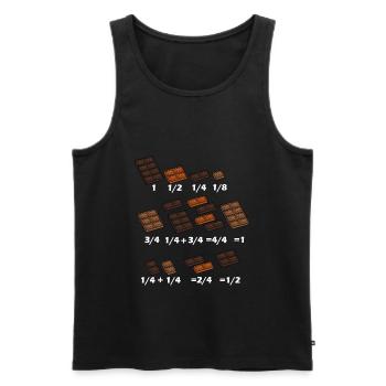 Math chocolate math Mathematician teacher - Men's Premium Organic Tank Top - black - Front - Michal (187cm)