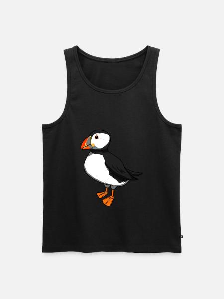 Puffin fugle dyr natur dyreliv gave - Herre Premium økologisk tanktop - sort
