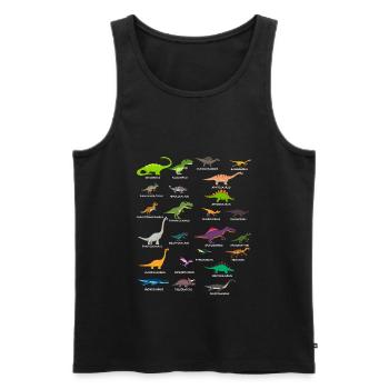 Paleontologist Paleontology Dino Dinosaur T-Rex - Men's Premium Organic Tank Top - black - Front - AI Model Male 178 light (178cm)