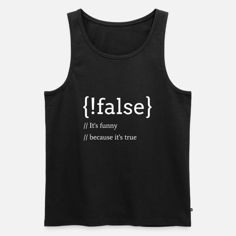 Programmation d'un jeu de mots pour développeur informatique - Débardeur bio Premium Homme - noir