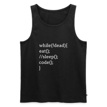 Programmierung Informatik Entwickler Wortspiel - Männer Premium Bio Tank Top - Schwarz - Vorne - AI Model Male 178 light (178cm)