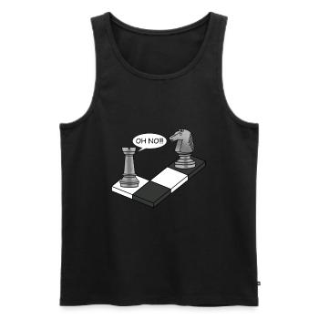 Schachzug Schach Pferd Bauer Schachfigur Geschenk - Männer Premium Bio Tank Top - Schwarz - Vorne - AI Model Male 178 light (178cm)