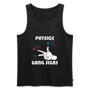 Règle de main droite Physics Math Teacher Math - Débardeur bio Premium Homme - noir - Devant - Michal (187cm)
