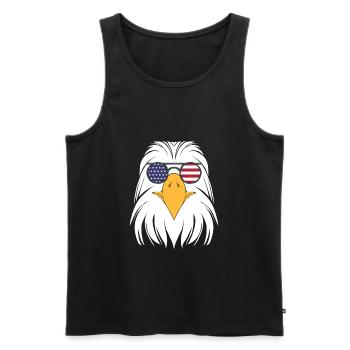 Eagle USA America Freedom Patriotic Gift - Men's Premium Organic Tank Top - black - Front - AI Model Male 178 light (178cm)