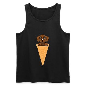 Chocolat Labrador Retriever Chien De Race De Chien Cadeau - Débardeur bio Premium Homme - noir - Devant - Michal (187cm)