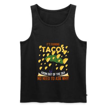Taco Rain Sky Cinco de Mayo Mexique Fiesta - Débardeur bio Premium Homme - noir - Devant - Michal (187cm)