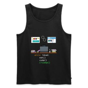Programmierung Informatik Entwickler Programmierer - Männer Premium Bio Tank Top - Schwarz - Vorne - AI Model Male 178 light (178cm)