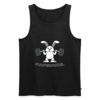 Karnickel Pumpernickel Hase Kaninchen Trainieren - Männer Premium Bio Tank Top - Schwarz - Vorne - Michal (187cm)