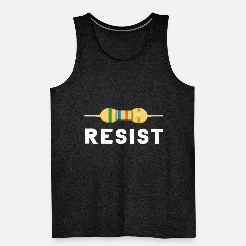 Resistance Circuit Electronics Engineering Physics Men's Premium Organic Tank Top