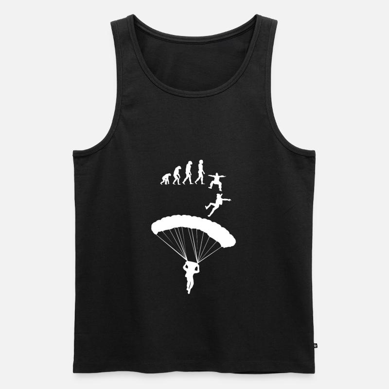 Fallschirmspringen Evolution Skydiver - Männer Premium Bio Tank Top - Schwarz