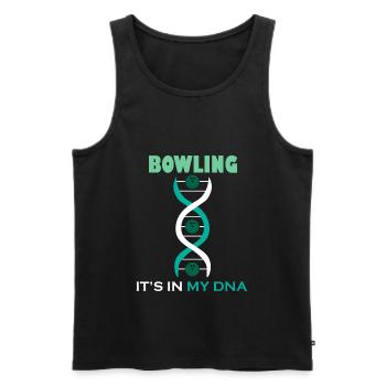 ADN bowling bowling sport chapeau melon Pin cadeau - Débardeur bio Premium Homme - noir - Devant - Michal (187cm)