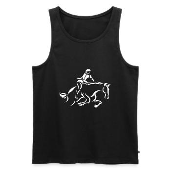 Horse Horse Riding Horse Riding Horse Gift - Men's Premium Organic Tank Top - black - Front - Michal (187cm)