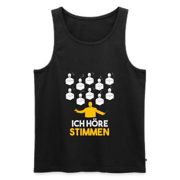 Ich höre Stimmen Chorleiter Dirigent Chor - Männer Premium Bio Tank Top - Schwarz - Vorne - AI Model Male 178 light (178cm)
