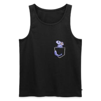 Chinchilla Chinchillin Ratte Faul Nagetier - Männer Premium Bio Tank Top - Schwarz - Vorne - AI Model Male 178 light (178cm)