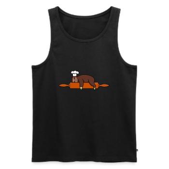 Bakery Baking Cake Cooking Pastry Gift - Men's Premium Organic Tank Top - black - Front - AI Model Male 178 light (178cm)