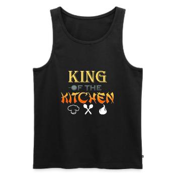 Chef Chef Chef Cuisine cadeau de cuisine - Débardeur bio Premium Homme - noir - Devant - Michal (187cm)