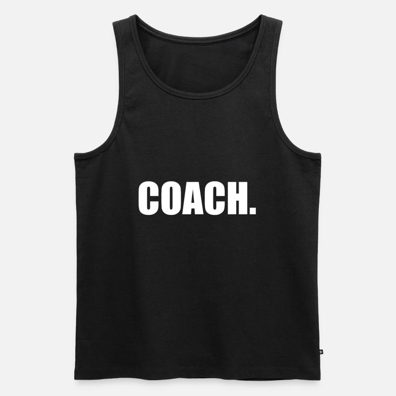 Coach Trainer - Männer Premium Bio Tank Top - Schwarz