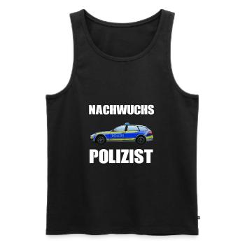 Nachwuchs Polizist Polizei Polizisten - Männer Premium Bio Tank Top - Schwarz - Vorne - Michal (187cm)
