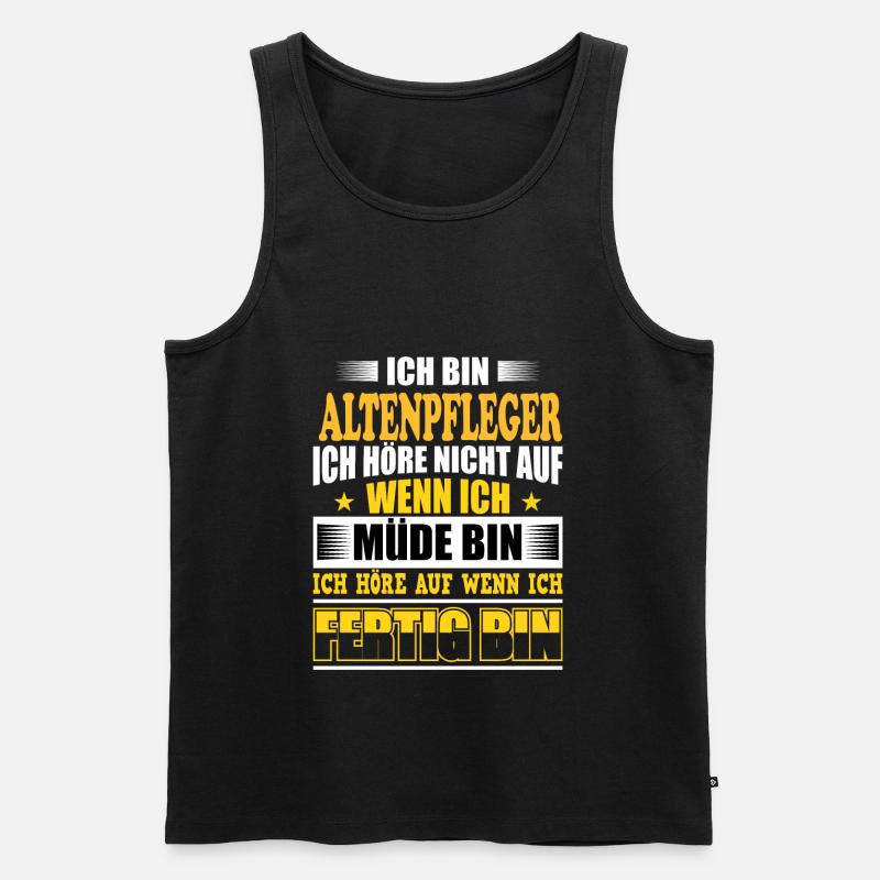 Ich bin Altenpfleger - Männer Premium Bio Tank Top - Schwarz