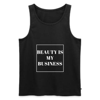 La beauté est mon affaire - Débardeur bio Premium Homme - noir - Devant - Michal (187cm)