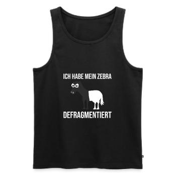 Zebra Defragmentiert Computer Programmierer - Männer Premium Bio Tank Top - Schwarz - Vorne - Michal (187cm)