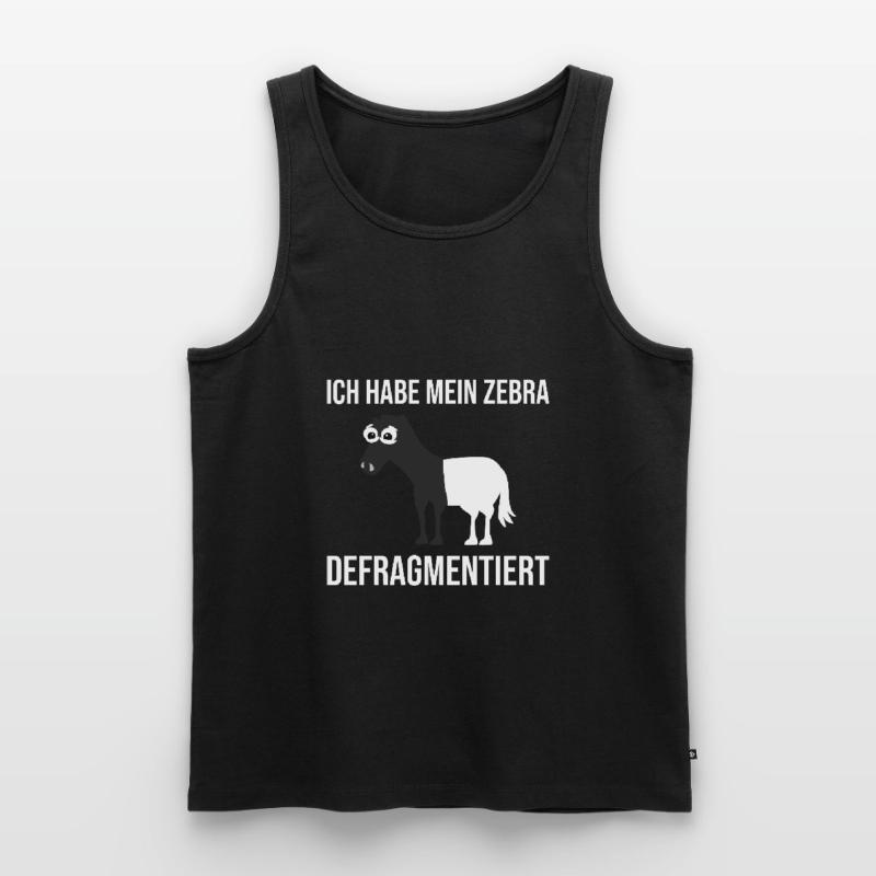 Zebra Defragmentiert Computer Programmierer Männer Premium Bio Tank Top