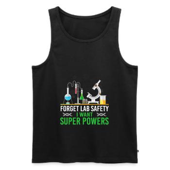 Funny chemist saying design - Men's Premium Organic Tank Top - black - Front - AI Model Male 178 light (178cm)