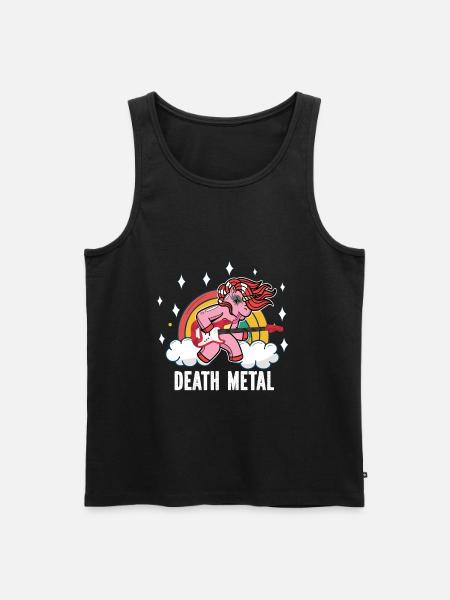 Dødsmetal heavy metal-klippe regnbue enhjørning - Herre Premium økologisk tanktop - sort