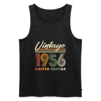 1956 Vintage Vintage Retro Birthday - Men's Premium Organic Tank Top - black - Front - Michal (187cm)