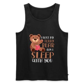 Teddy Bear Cuddly Toy Stuffed Animal Toy - Men's Premium Organic Tank Top - black - Front - AI Model Male 178 light (178cm)