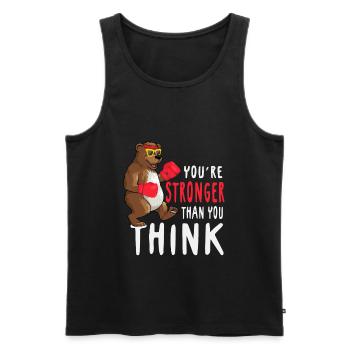 Teddy Bear Cuddly Toy Stuffed Animal Toy - Men's Premium Organic Tank Top - black - Front - AI Model Male 178 light (178cm)