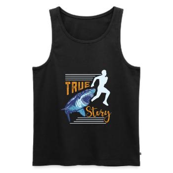 Amputation Rollstuhl Behinderung Handicap Geschenk - Männer Premium Bio Tank Top - Schwarz - Vorne - Michal (187cm)