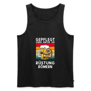 Gepflegt einen hinter die Rüstung römern - Männer Premium Bio Tank Top - Schwarz - Vorne - Michal (187cm)
