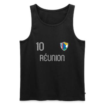 Réunion Football Team - Men's Premium Organic Tank Top - black - Front - AI Model Male 178 light (178cm)