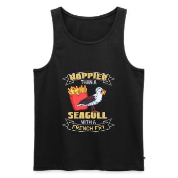 French Fries Food Fries Lovers Gift Idea - Men's Premium Organic Tank Top - black - Front - Michal (187cm)