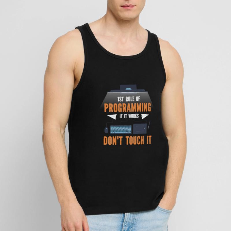 Programmer Programming Code Computer Men's Premium Organic Tank Top