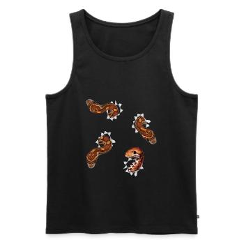 Serpent Maïs Serpent Reptile Idée Cadeau - Débardeur bio Premium Homme - noir - Devant - AI Model Male 178 light (178cm)